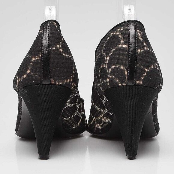 Chanel Black Mesh/Tweed Cap Toe Pumps Size 8/38.5 - Picture 3 of 5